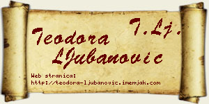 Teodora LJubanović vizit kartica